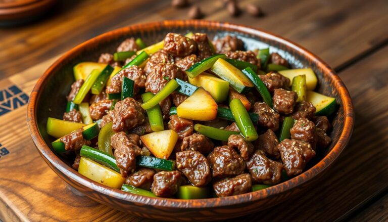 Zucchini Beef Fry Recipe