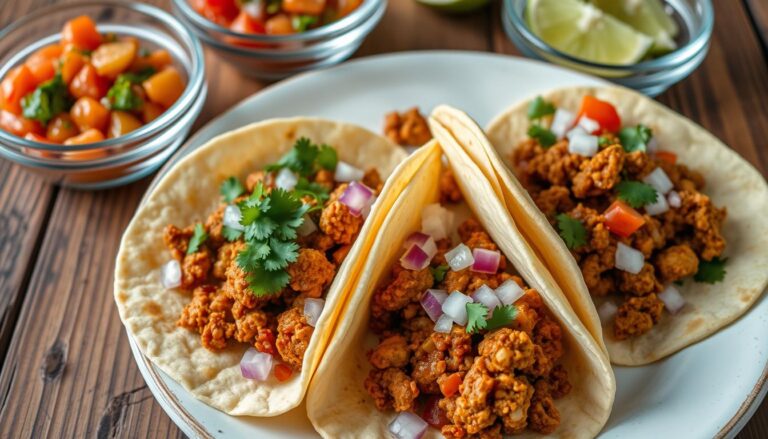 chicken keema indian ground beef tacos​